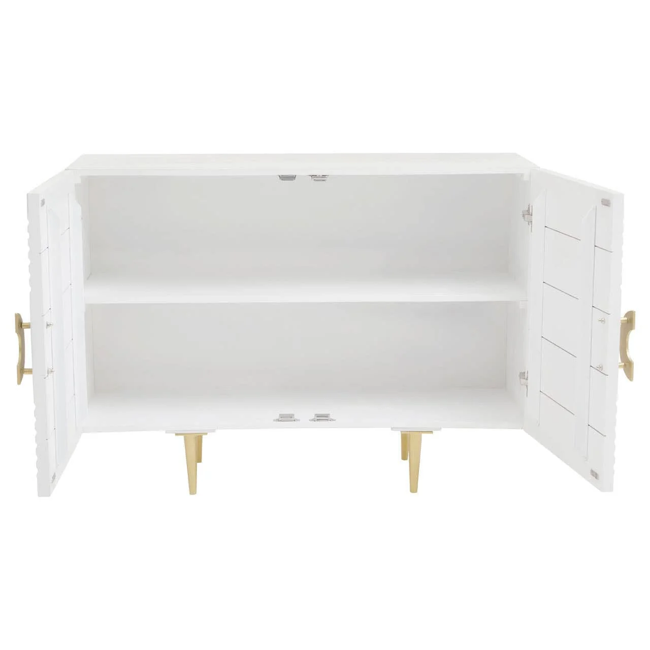 Saras Two Door White and Gold Mango Wood Sideboard - Image 10