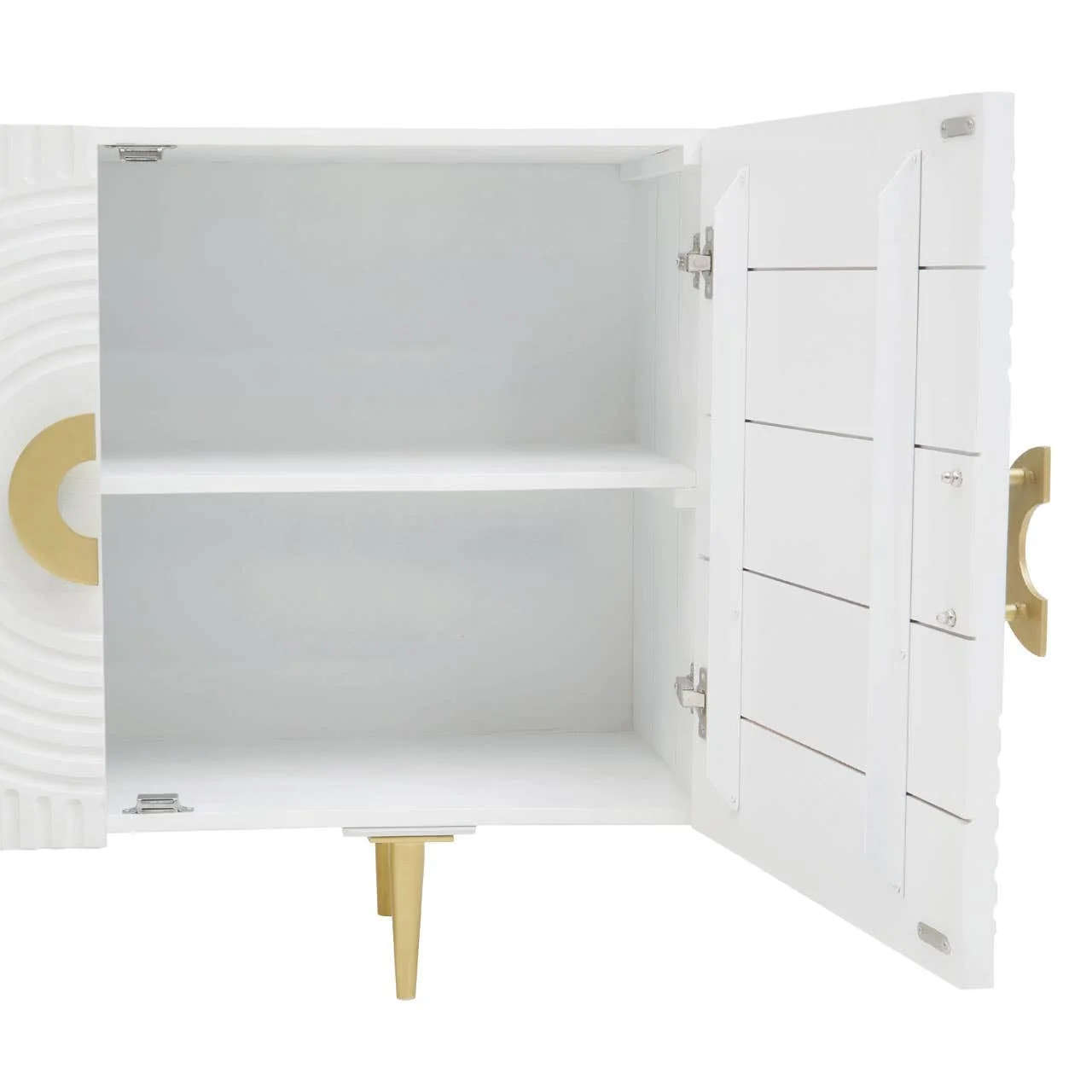 Saras Two Door White and Gold Mango Wood Sideboard - Image 14