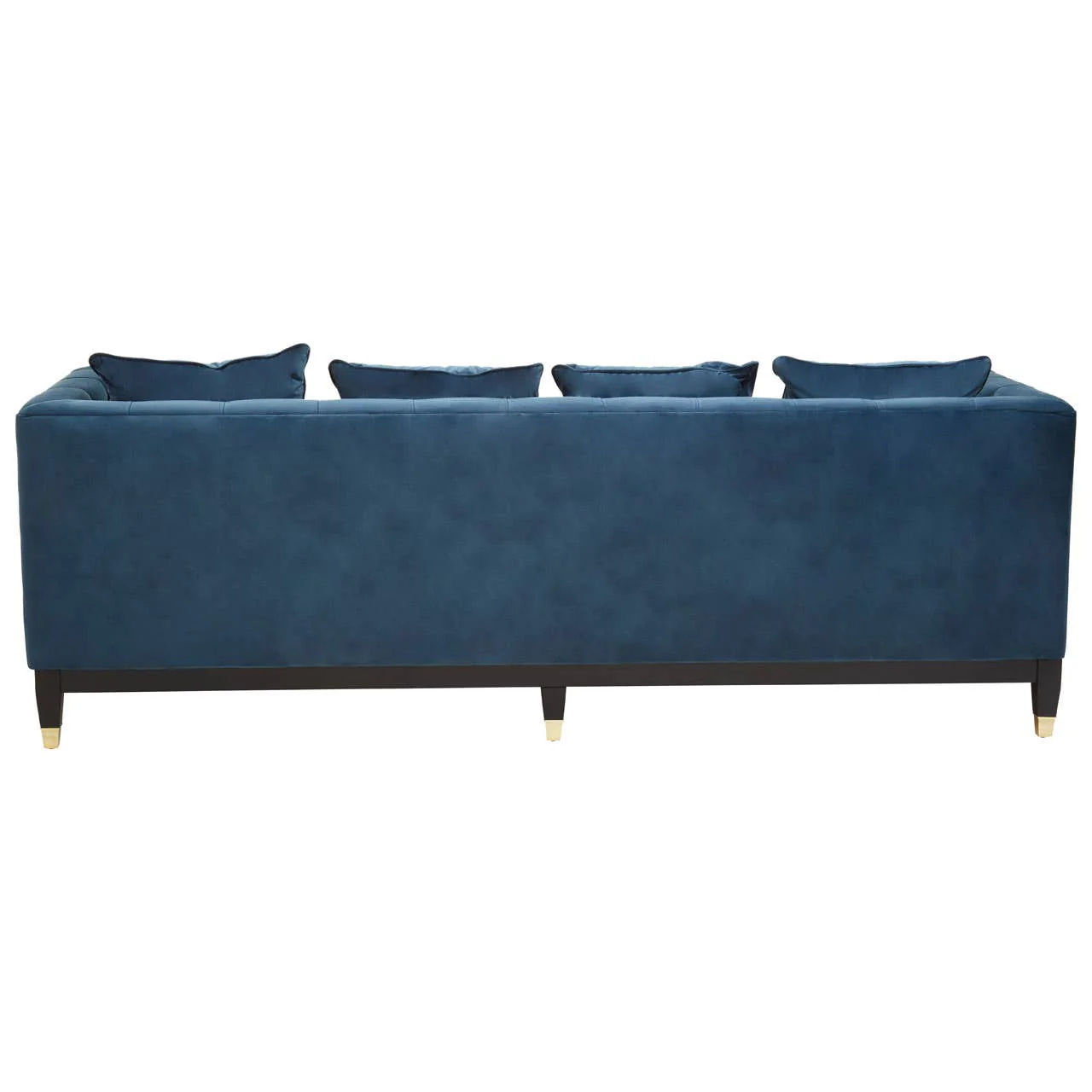Sefira Three Seat Navy Fabric Sofa - Image 4