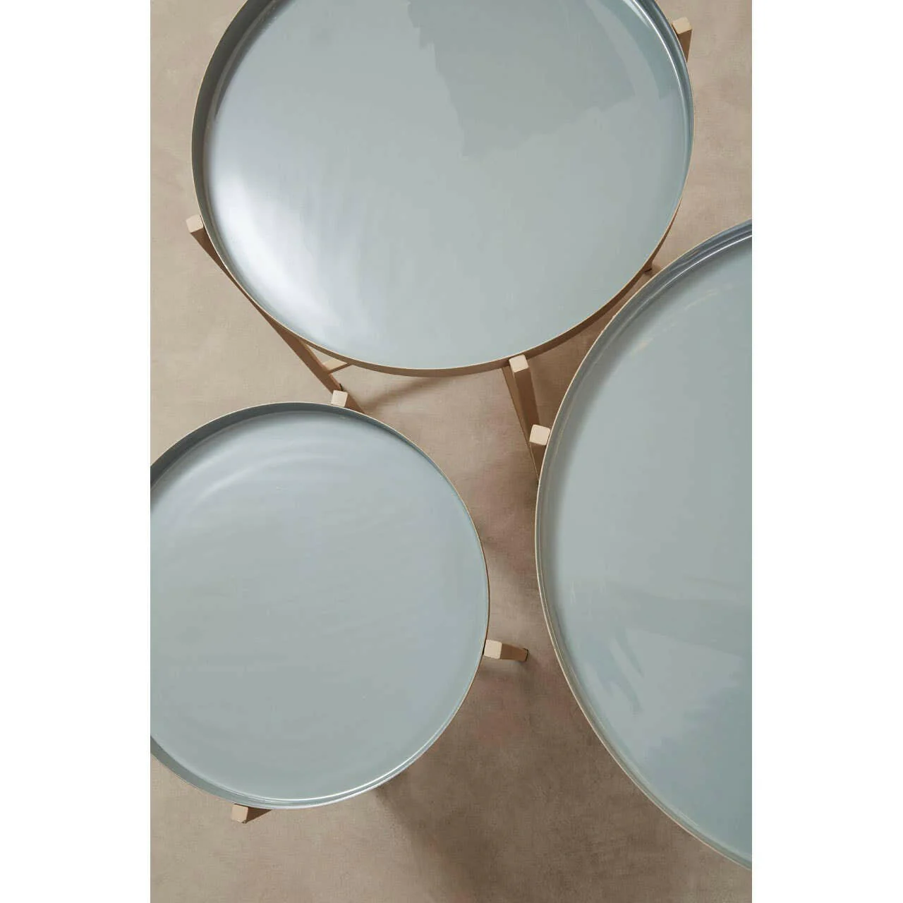 Set Of Three Side Table With Cross Legs - Image 3