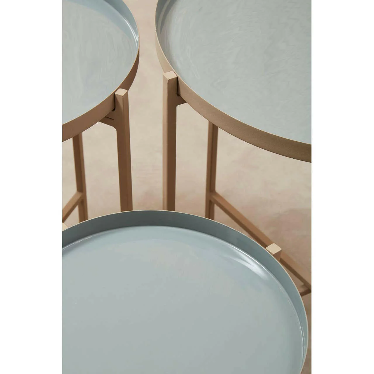Set Of Three Side Table With Cross Legs - Image 5