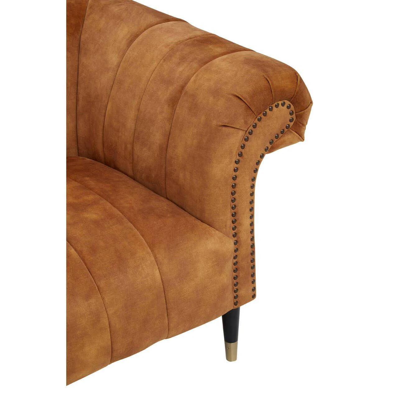 Siena Two Seat Gold Velvet Sofa - Image 7