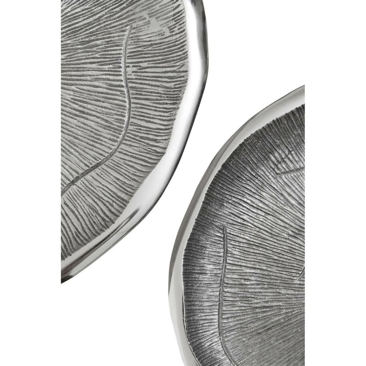 Silva Set Of Two Oak Effect Silver Top Side Tables - Image 9