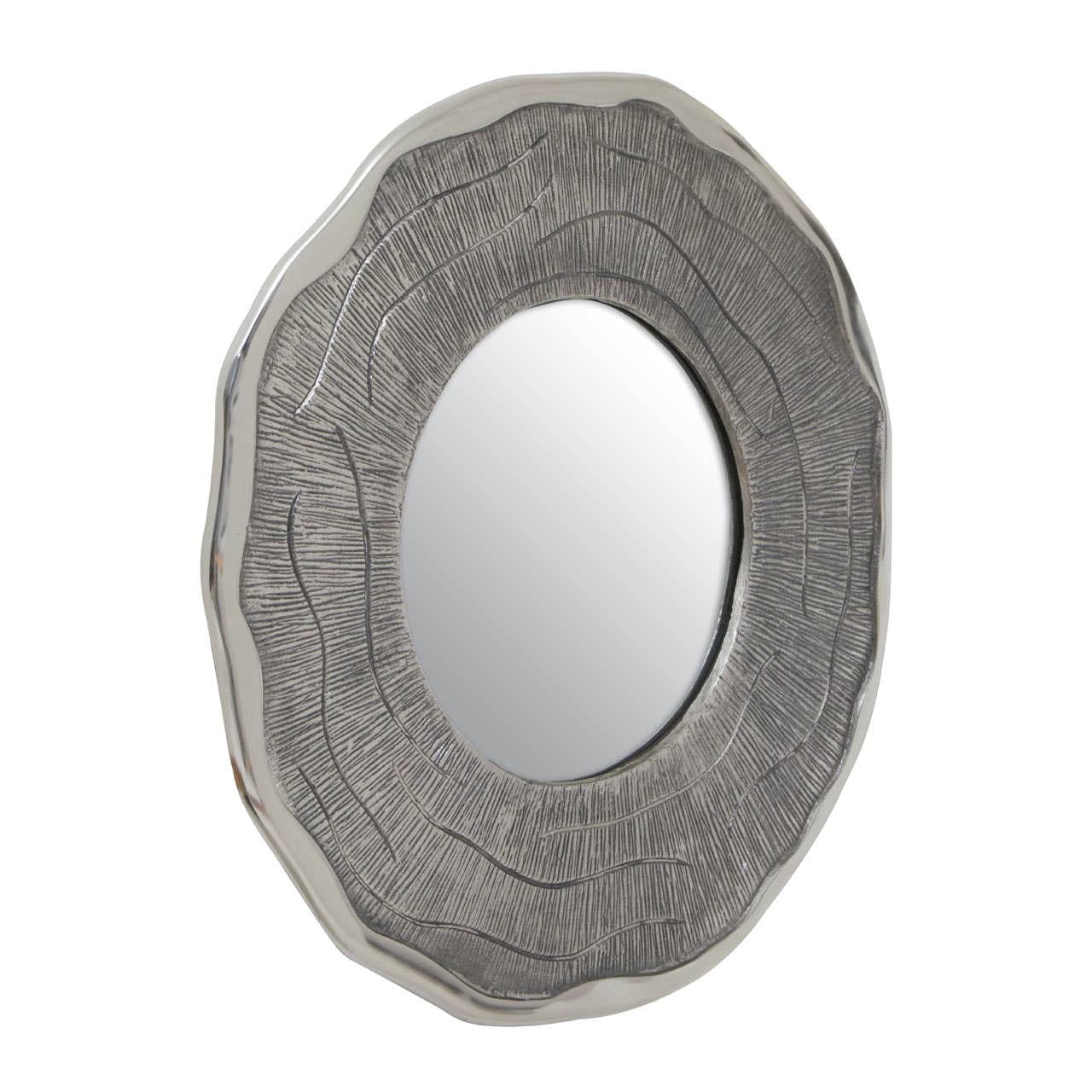 Silva Small Oak Effect Silver Wall Mirror - Image 2
