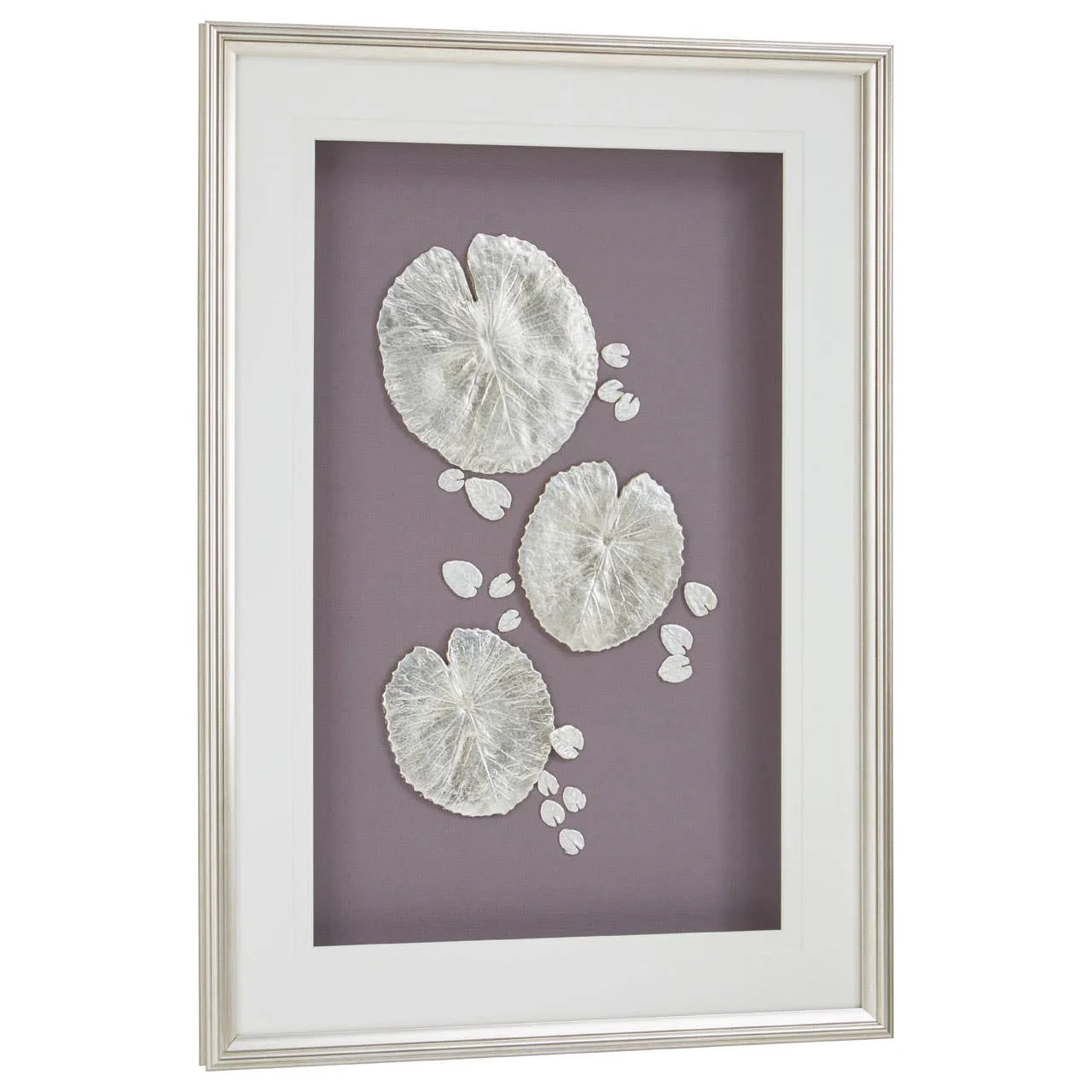 Silver Leaf Design Framed Wall Art - Image 2