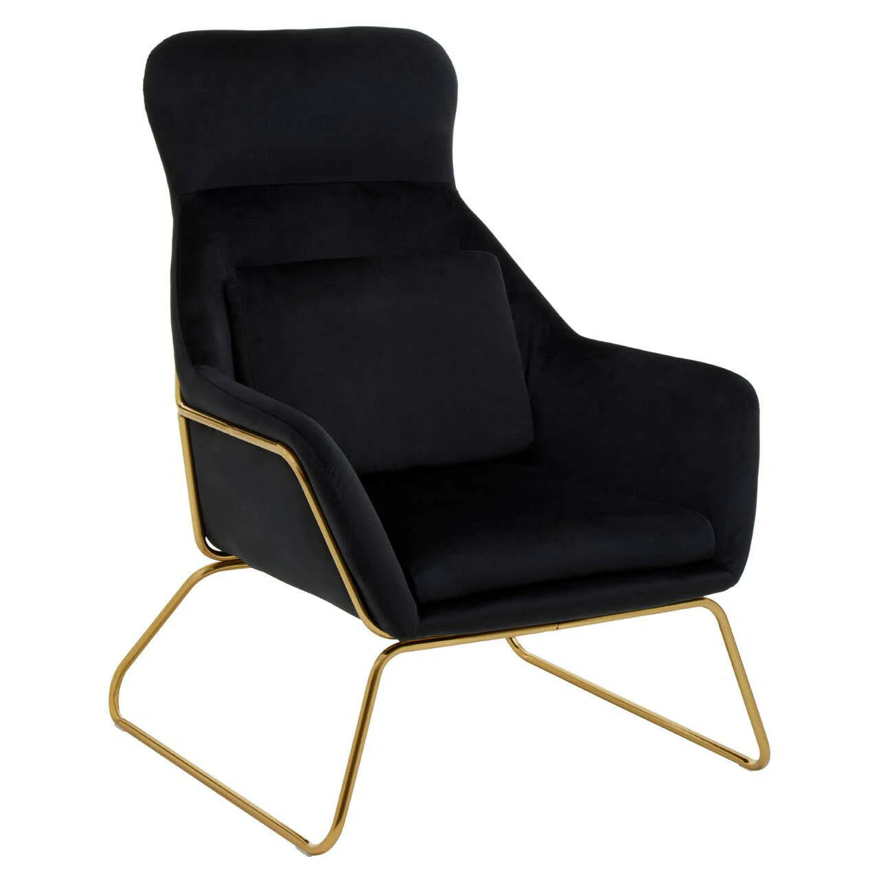 Stockholm Black Velvet Armchair - Image 3