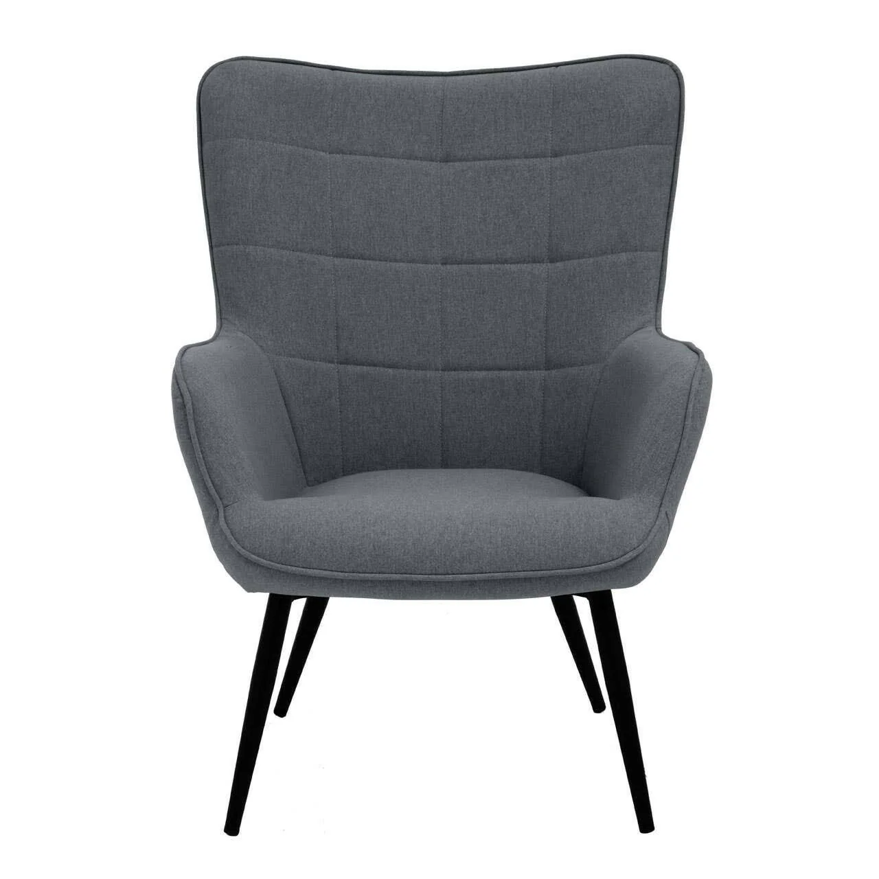 Stockholm Grey Fabric Armchair - Image 3