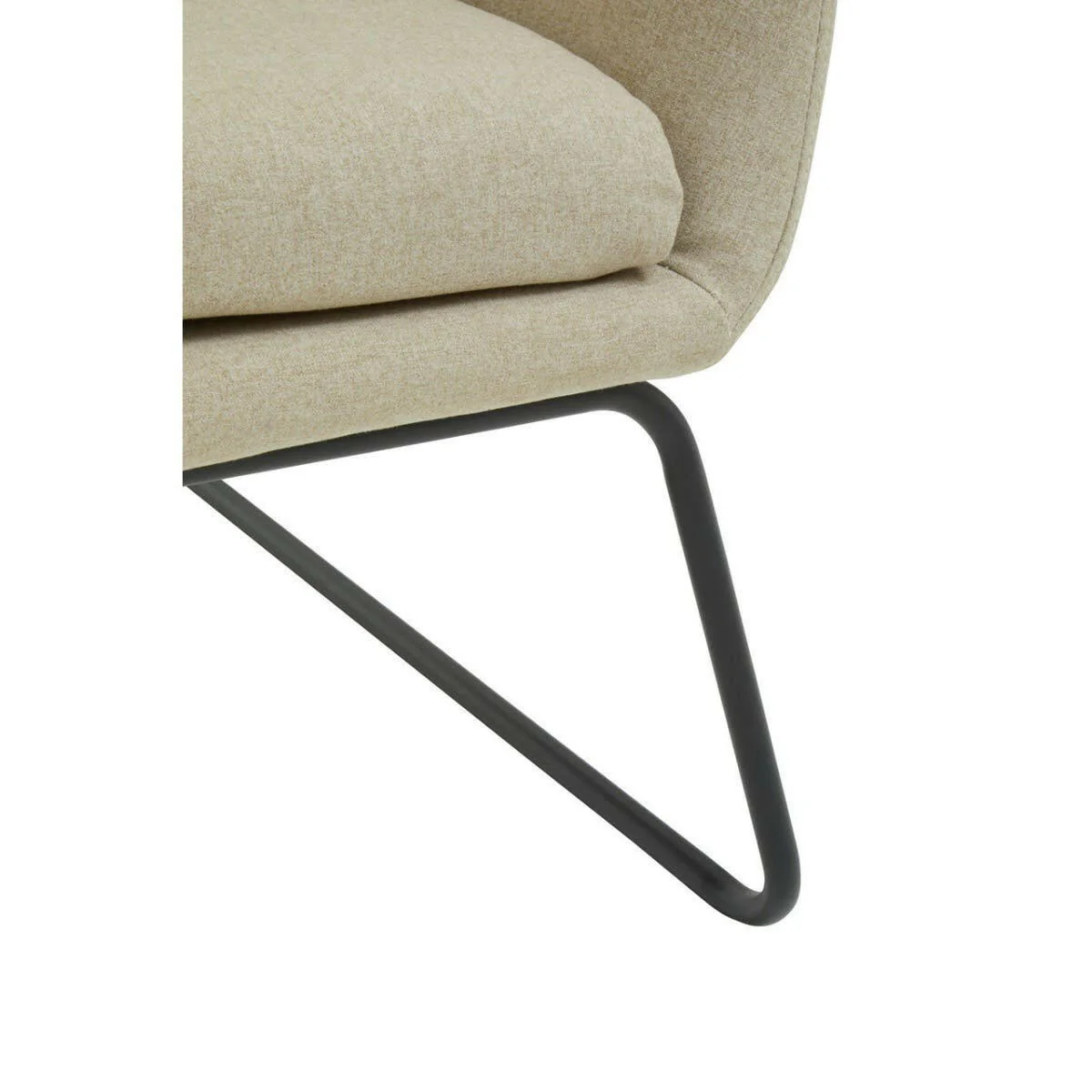 Stockholm Natural Chair With Black Metal Frame - Image 7