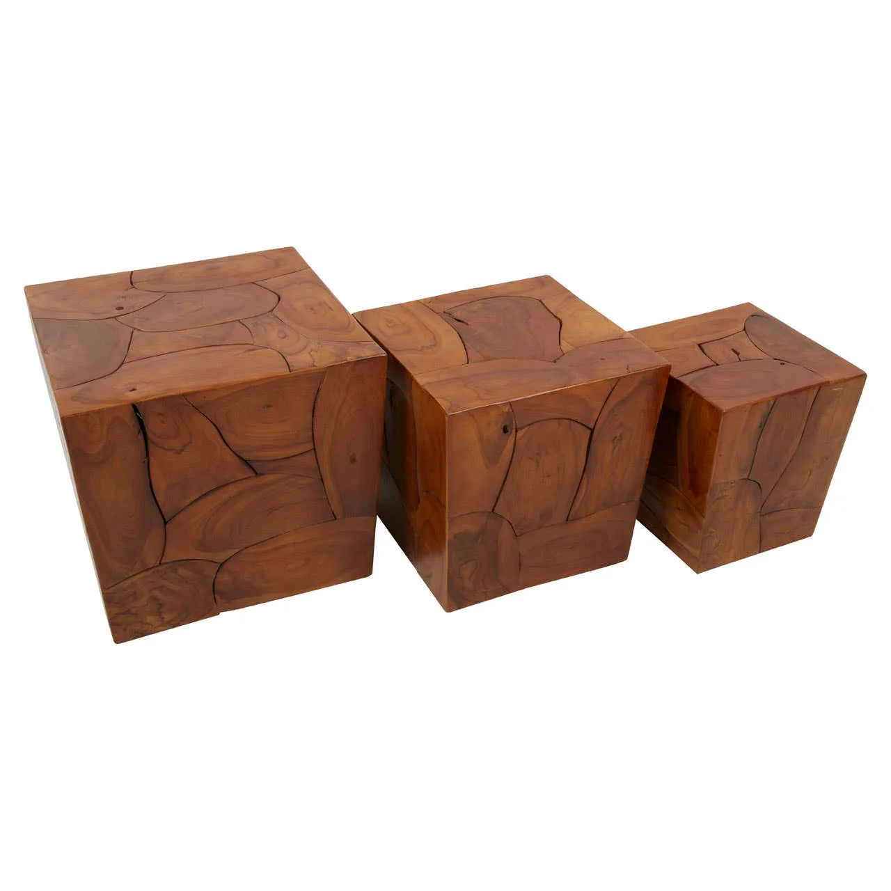 Surat Set Of 3 Teak Root Stools - Image 3