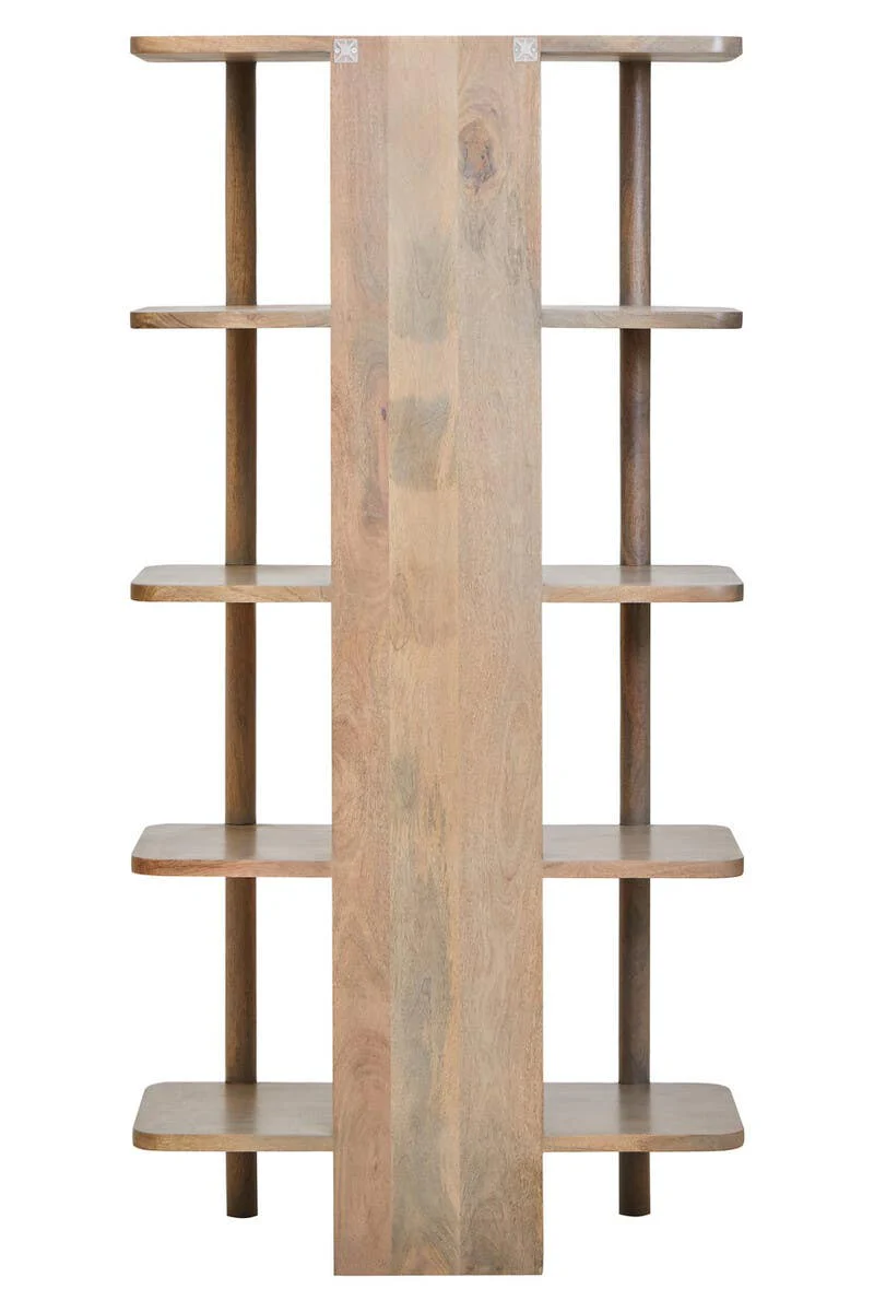 Torello 5 Tier Grey Mango Wood Shelf Unit - Image 4