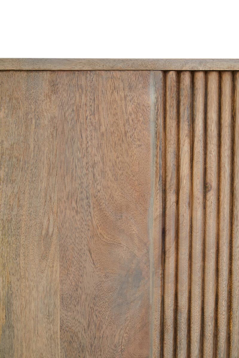 Torello Three Drawer Grey Mango Wood Sideboard - Image 9