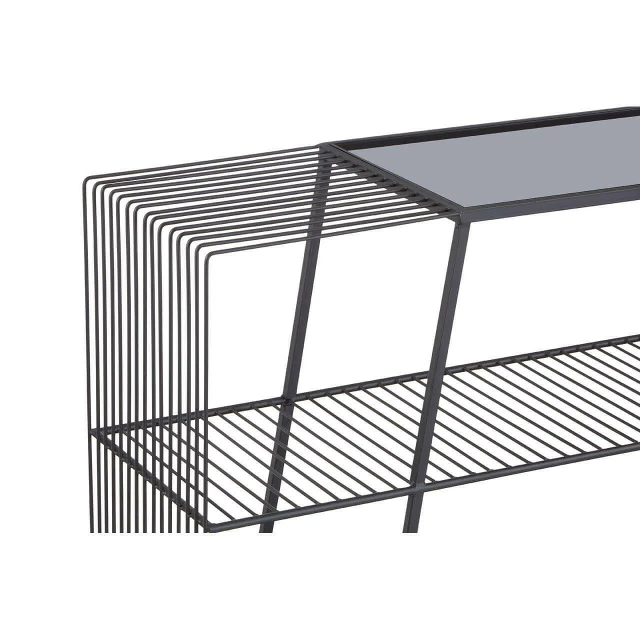 Trento Console Table With Grey Glass Top - Image 7