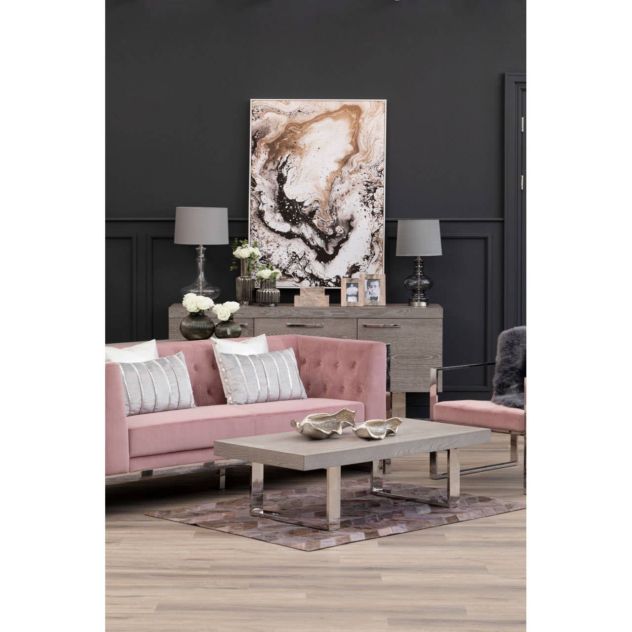 Ulmus Grey Elm Wood Coffee Table - Image 6