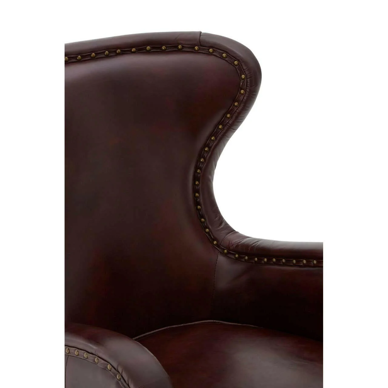 Victor Dark Coffee Leather Armchair - Image 7