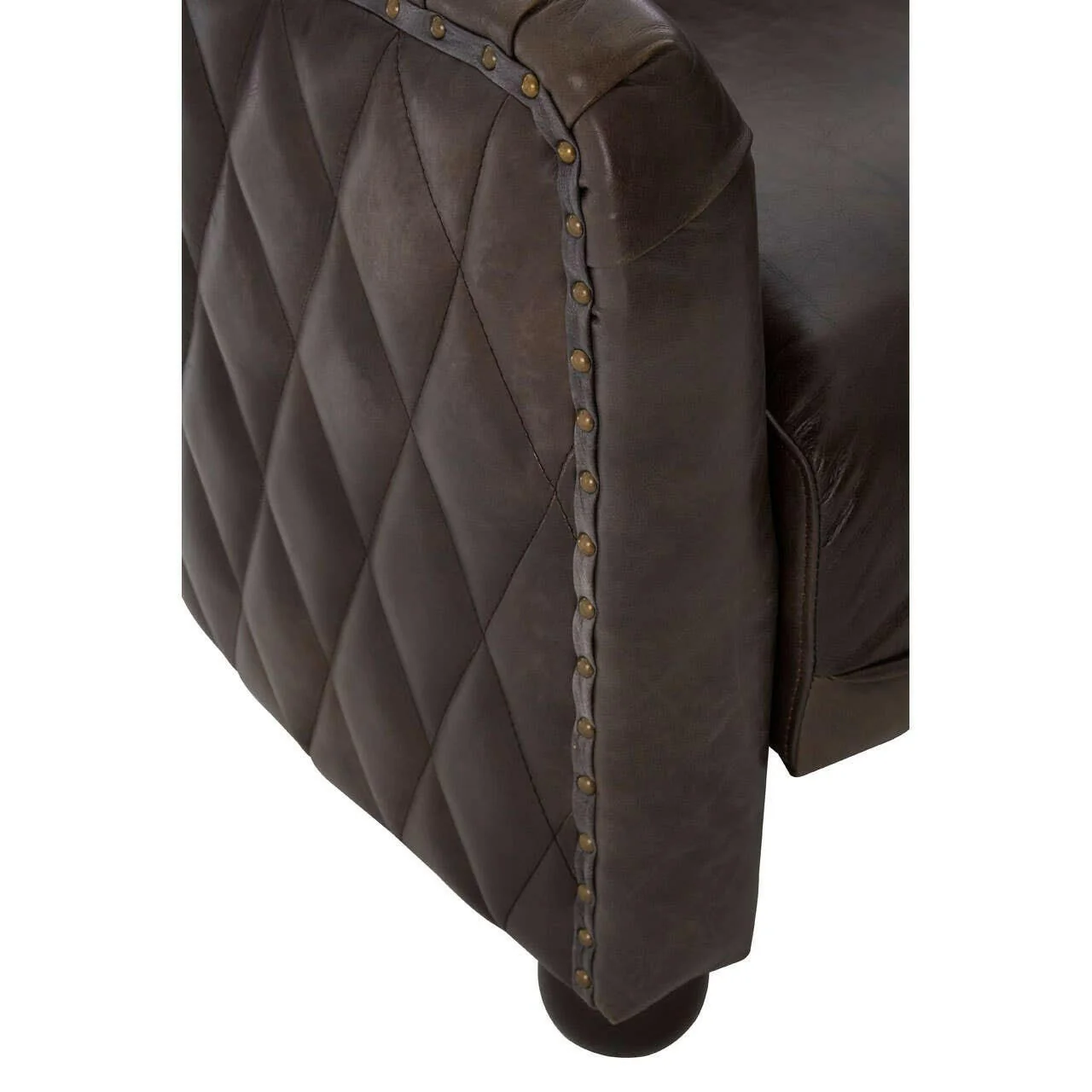 Victor Grey Leather Classic Armchair - Image 10