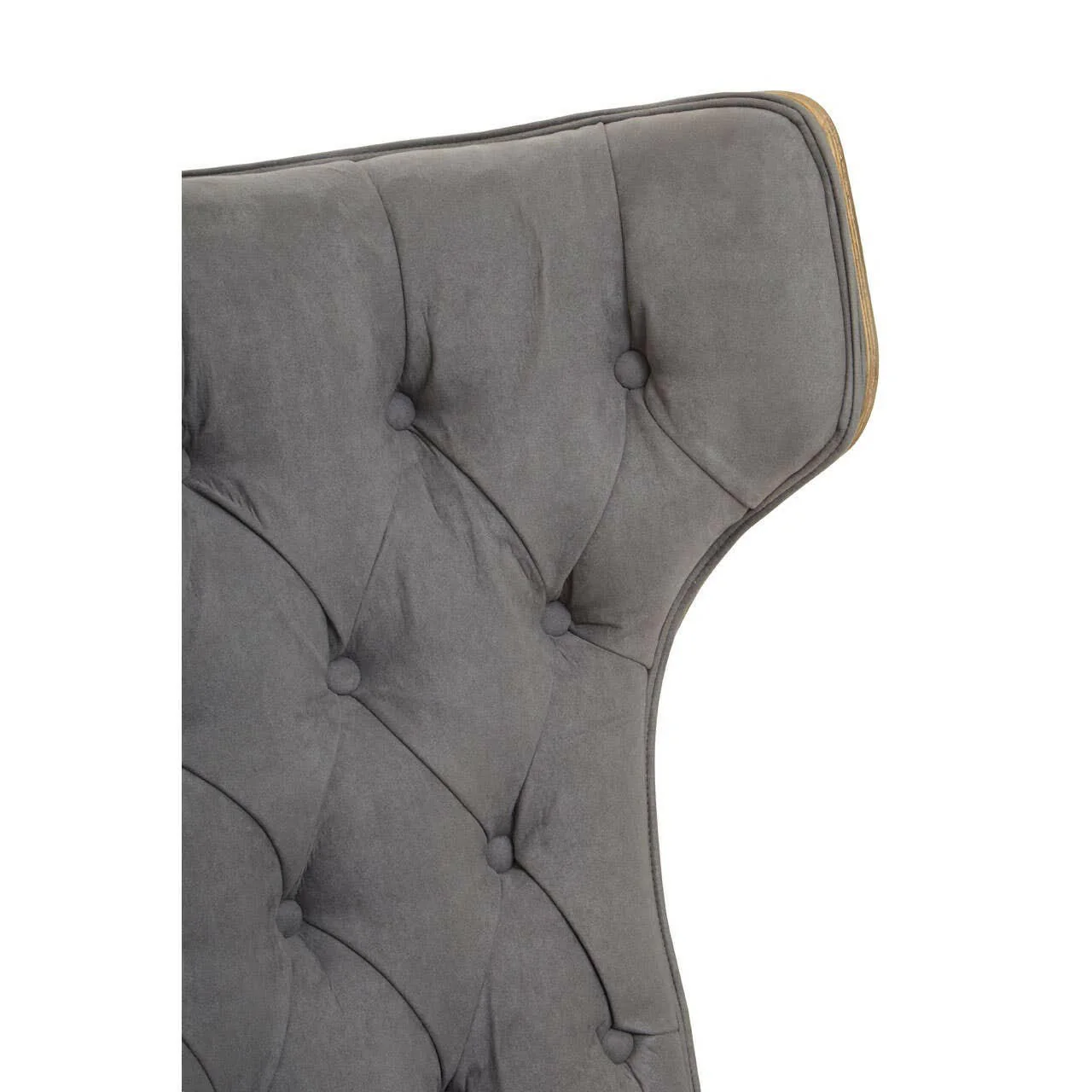 Vinsi Dark Grey Velvet Chair - Image 11