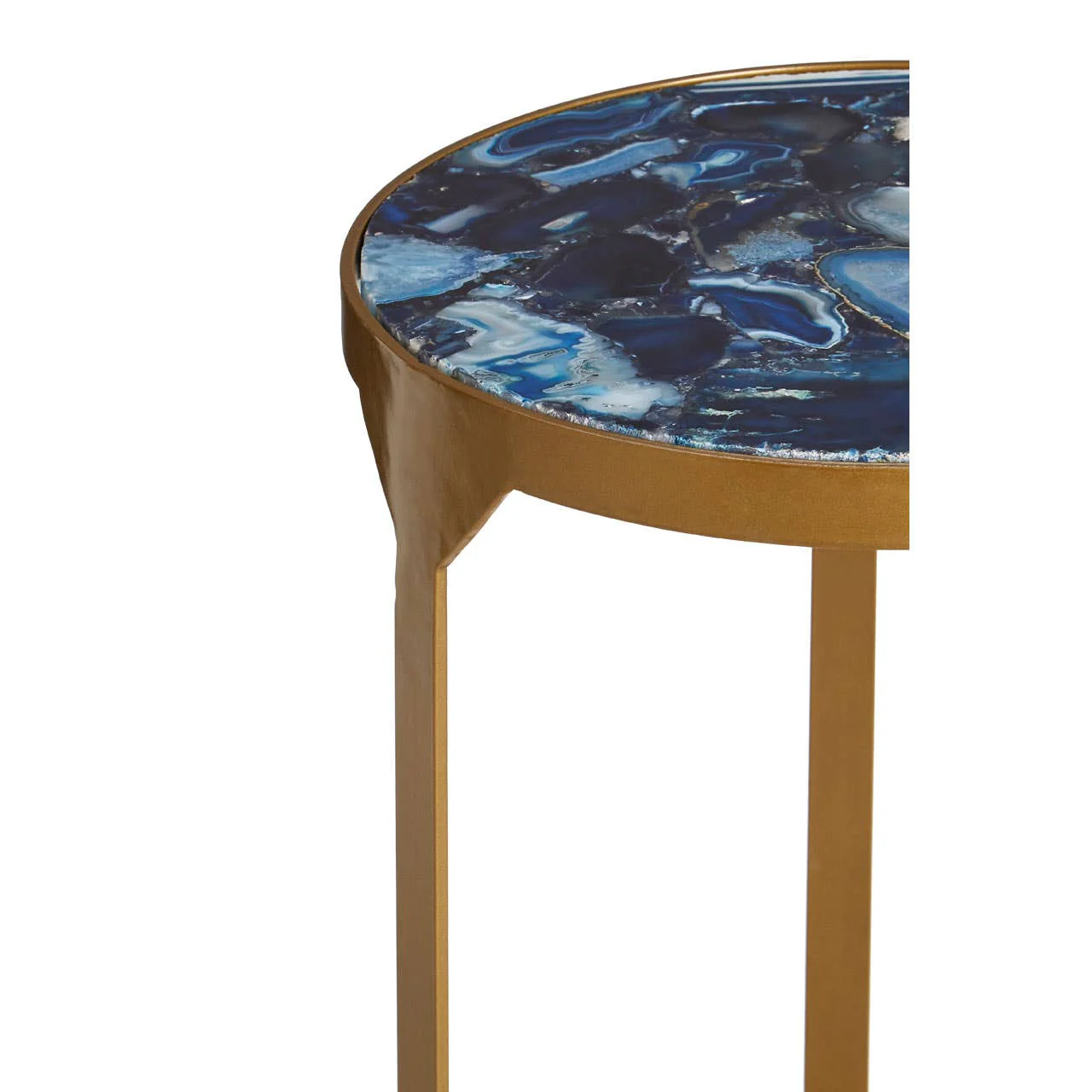 Vizzini Round Agate Side Table - Image 2