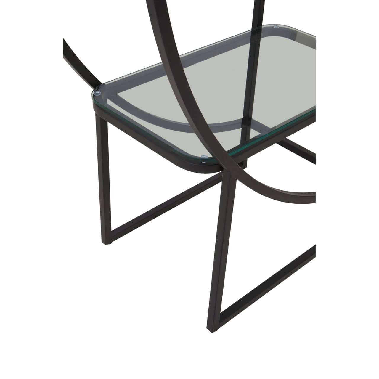 Vogue Left Half Moon Black Shelf Unit - Image 8