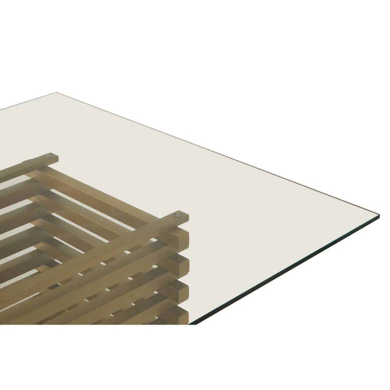 Vogue Matte Gold Dining Table. - Image 5