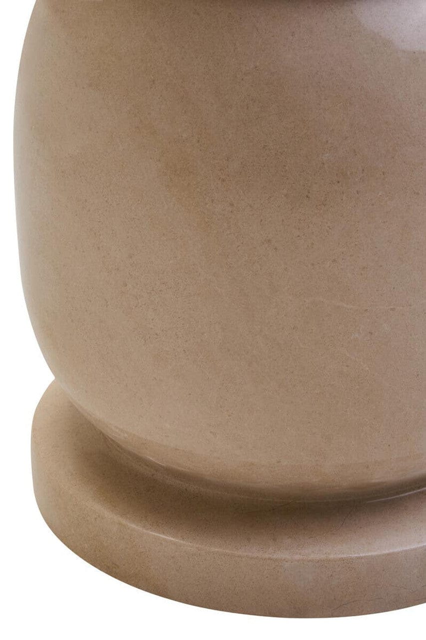 Zoro Cream Marble Stool and Side Table - Image 6