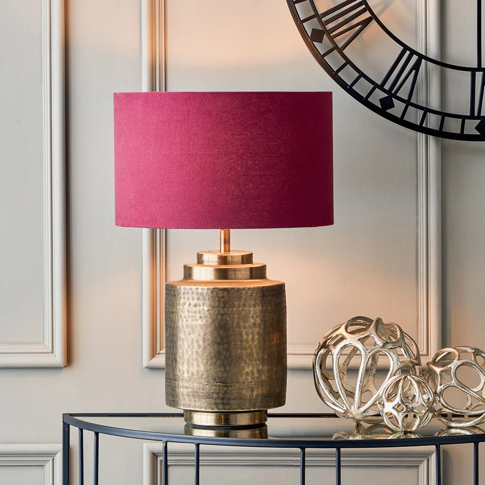 Zuri Antique Brass Metal Pot Table Lamp - Image 4