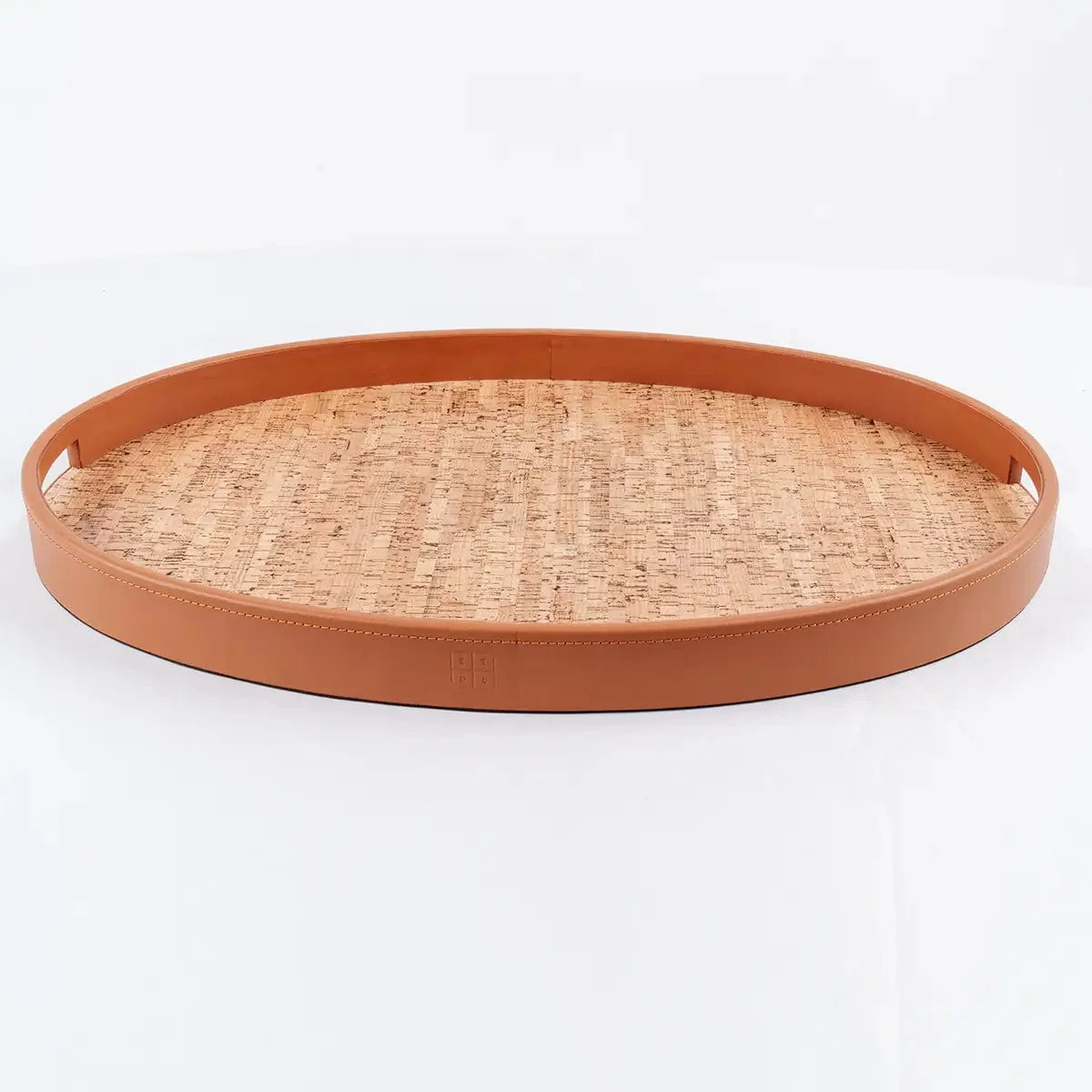 Ralf Oval Tray Leather and Cork - Image 3