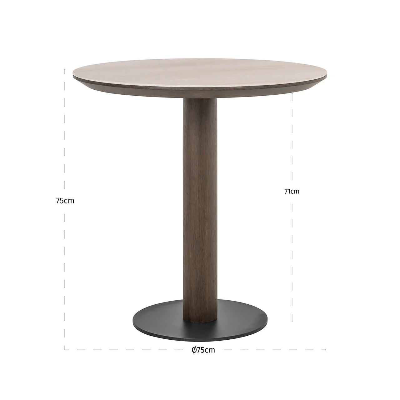 Bistro table Ritz brown 75Ø - Image 5