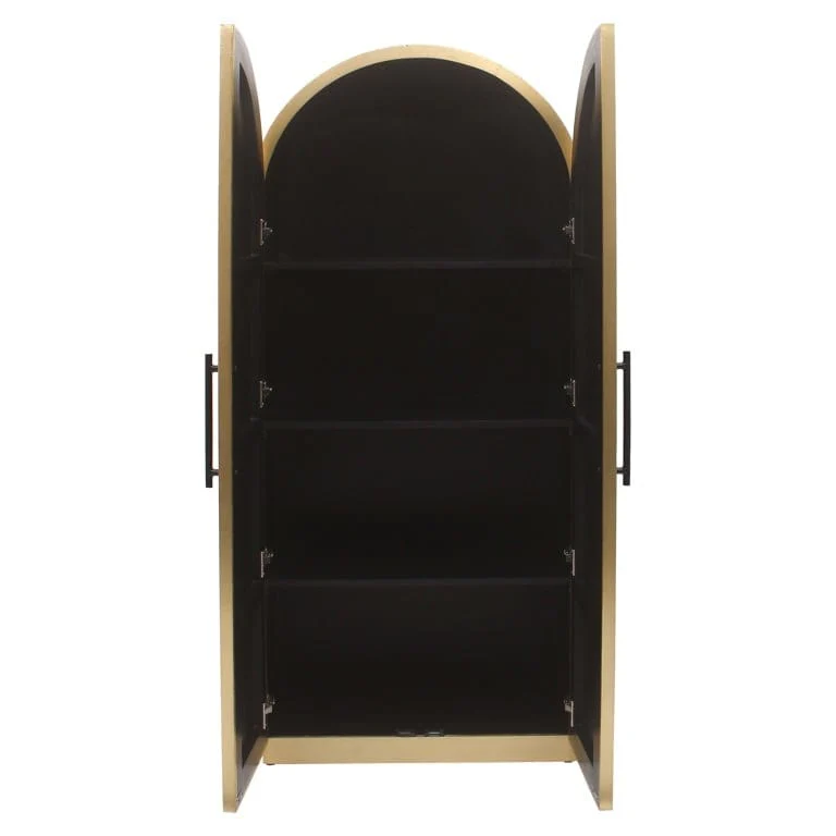 Cabinet Les Arcs 2-doors (Brushed Gold) - Image 4
