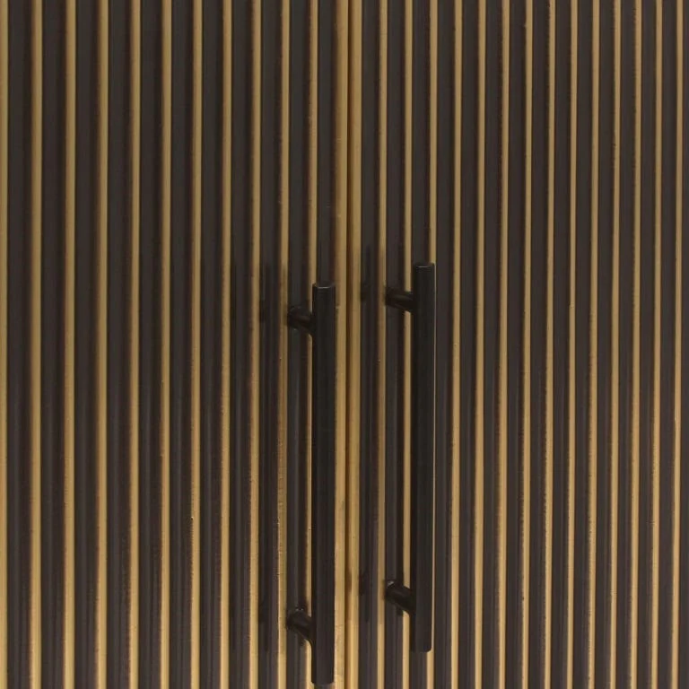 Cabinet Les Arcs 2-doors (Brushed Gold) - Image 5