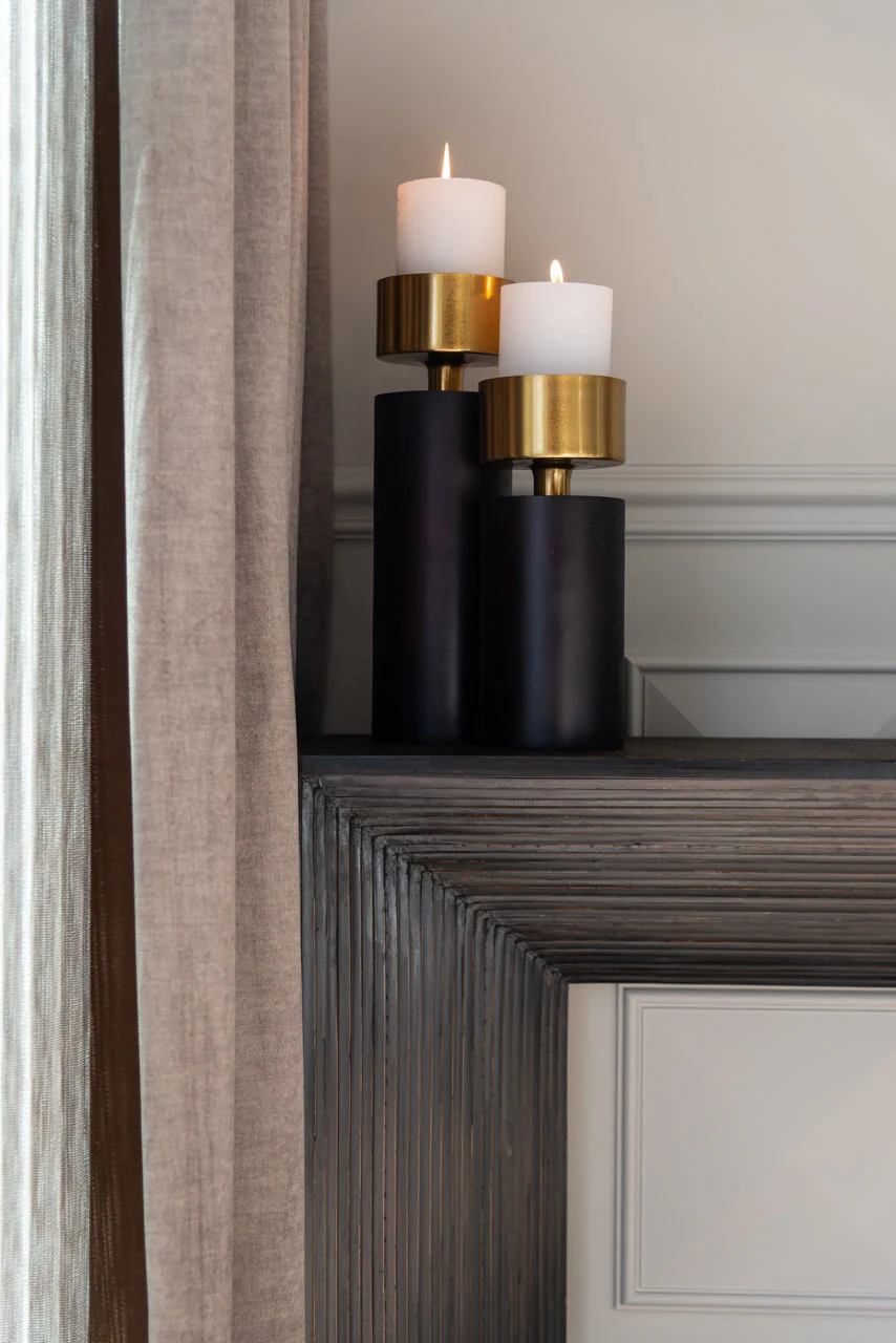 Candle holder Caya black/gold large - Image 10
