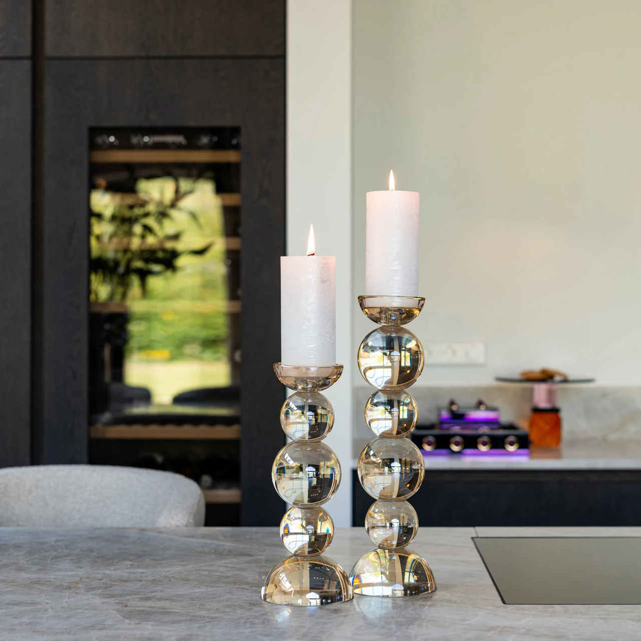 Candle holder Emie brown large - Image 10