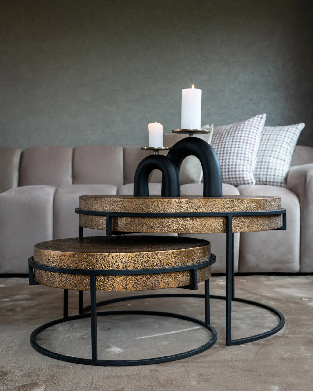 Candle holder Livi black/gold large - Image 7