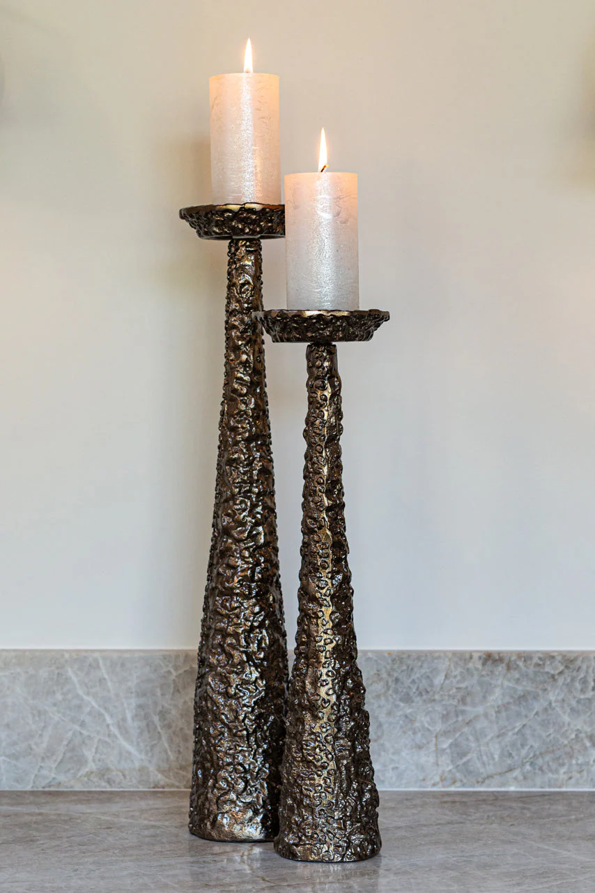 Candle holder Moan brushed gold large - Image 6