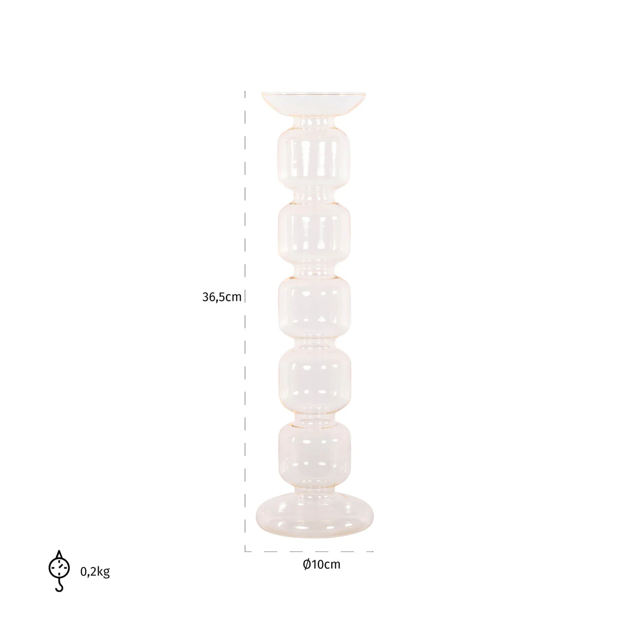Candle holder Rabia amber large - Image 2