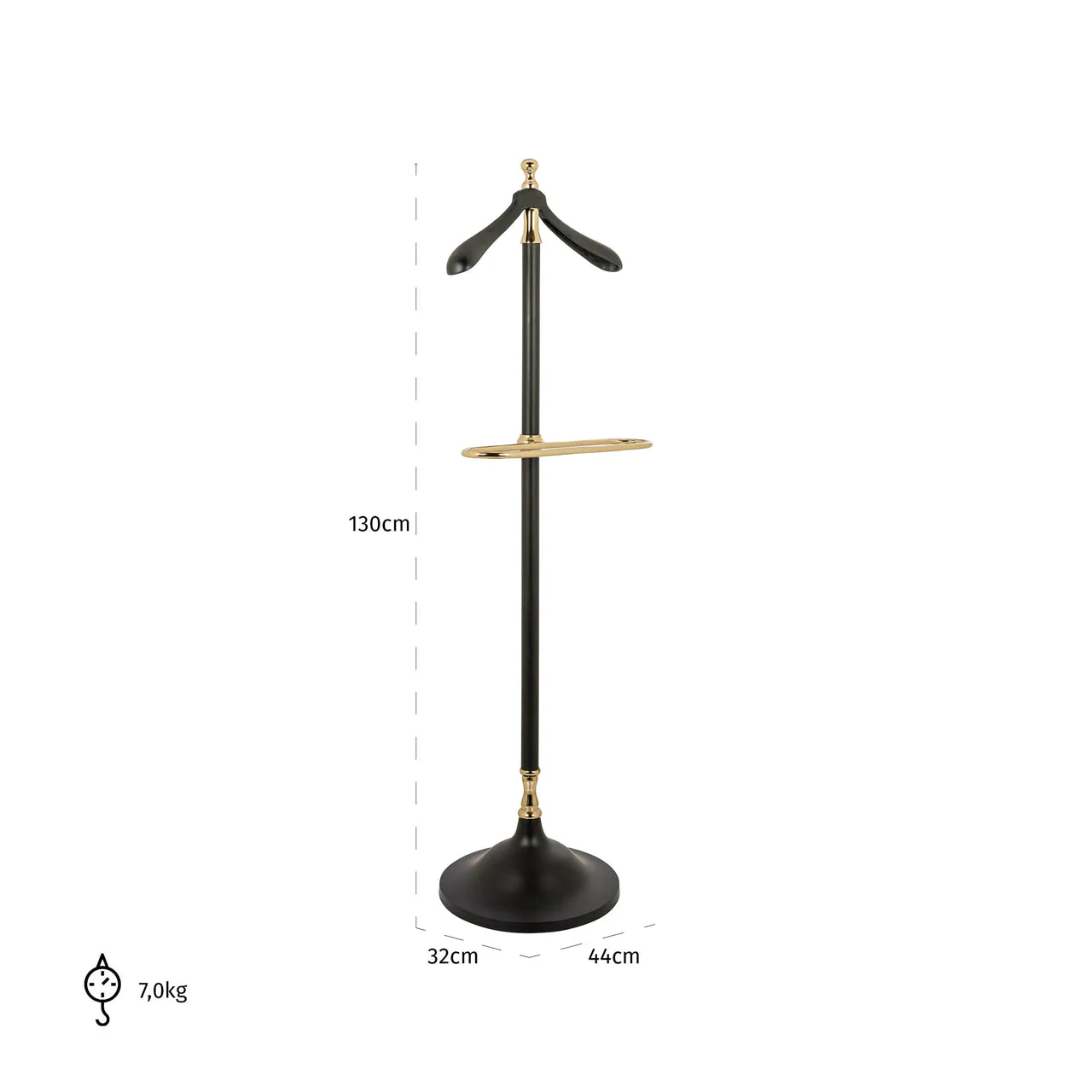 Coat rack Balley black - Image 4