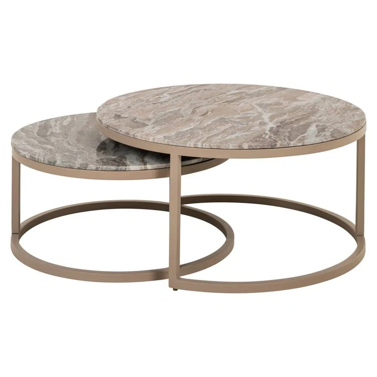 Coffee table Fairfax set of 2 (Stone) - Image 2