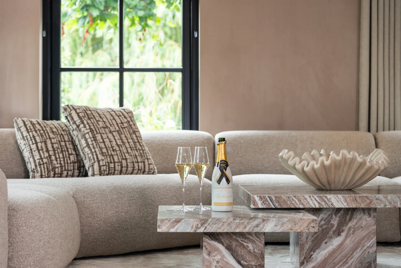 Coffee table Rashford Blush beige (Set of 2) - Image 3