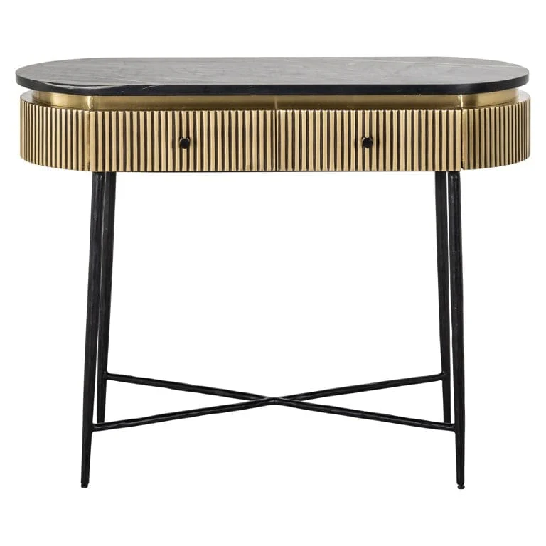 Console Ironville 2-drawers (Gold) - Image 9