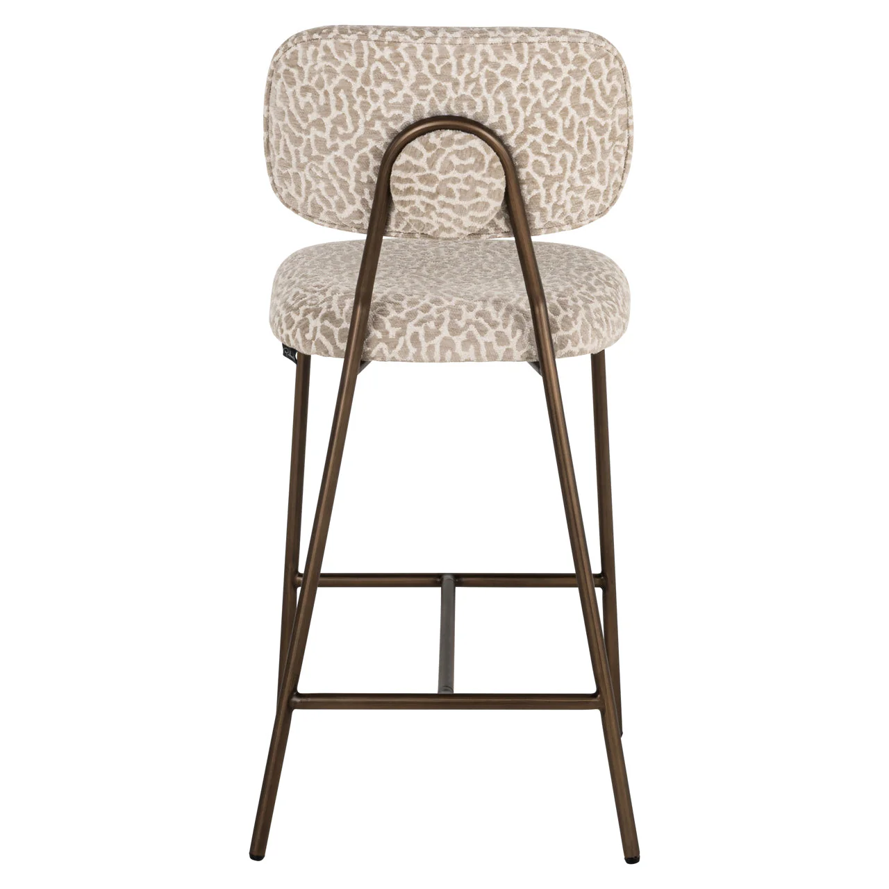 Counter stool Xenia beige leopard fire retardant (Set of 2) - Image 4