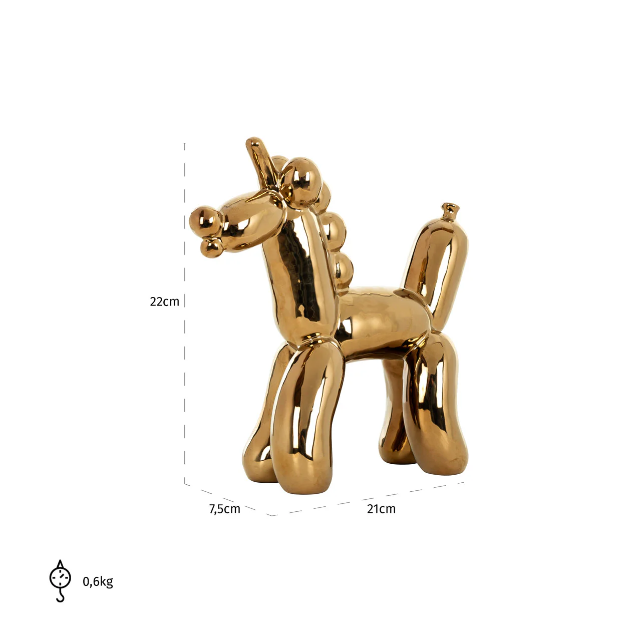 Decorative object Balloonicorn gold - Image 4