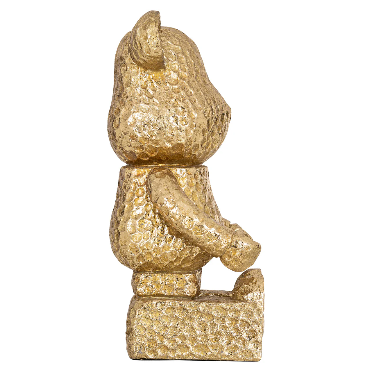 Decorative object Bear gold sitting - Image 2