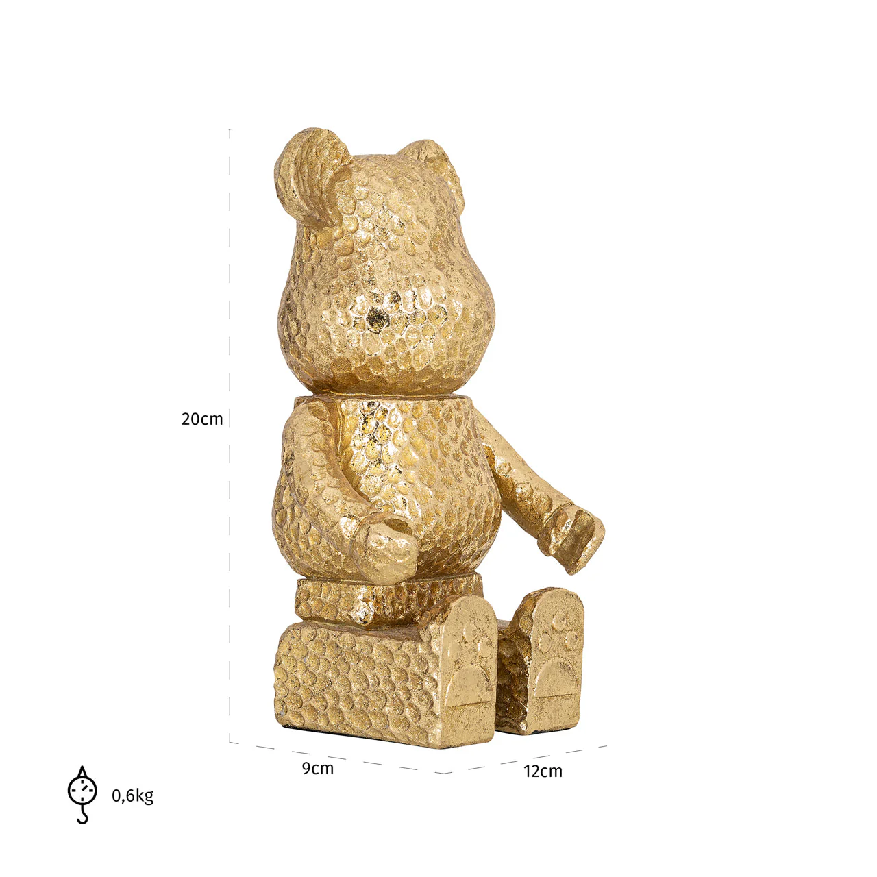 Decorative object Bear gold sitting - Image 5