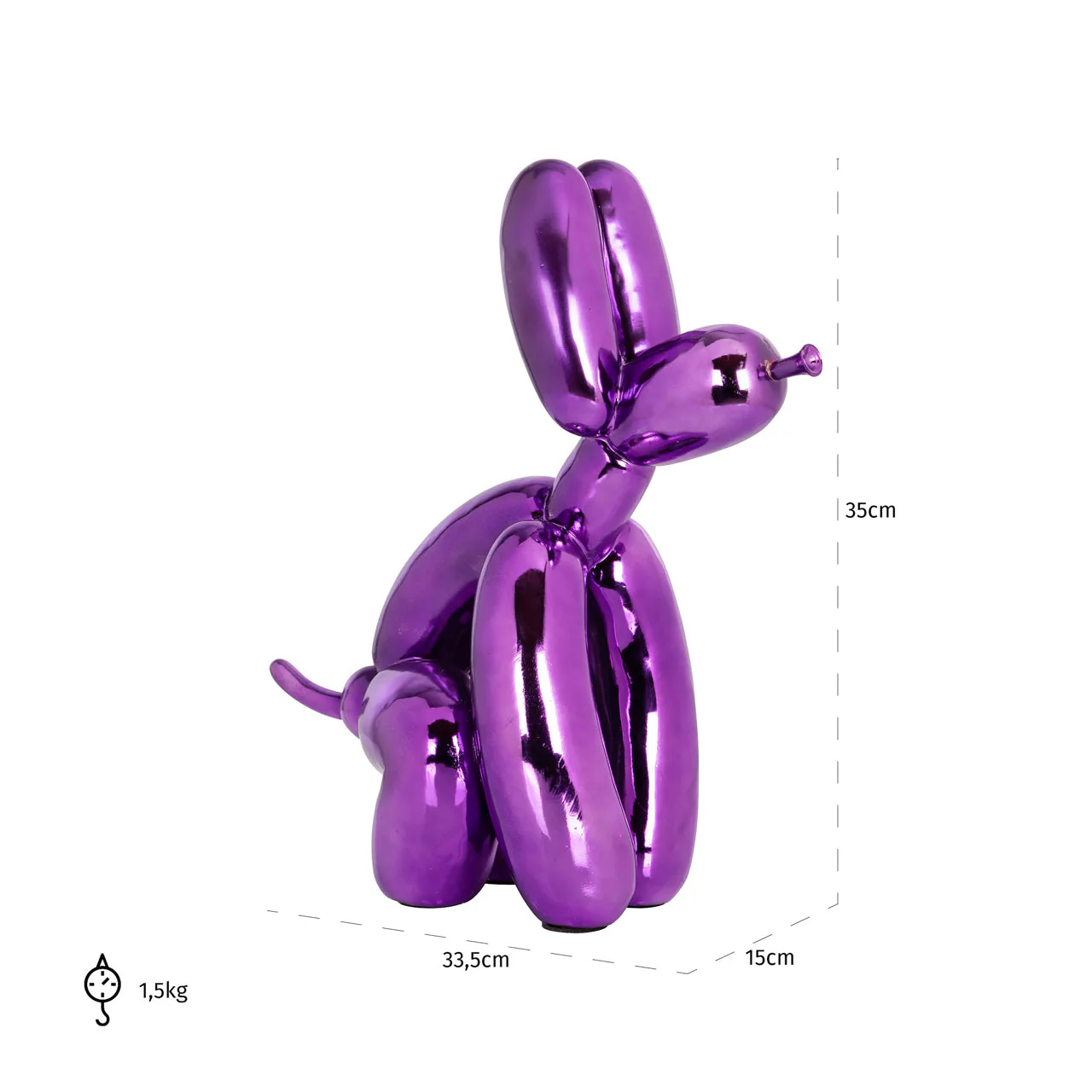 Decorative object Dog purple - Image 6