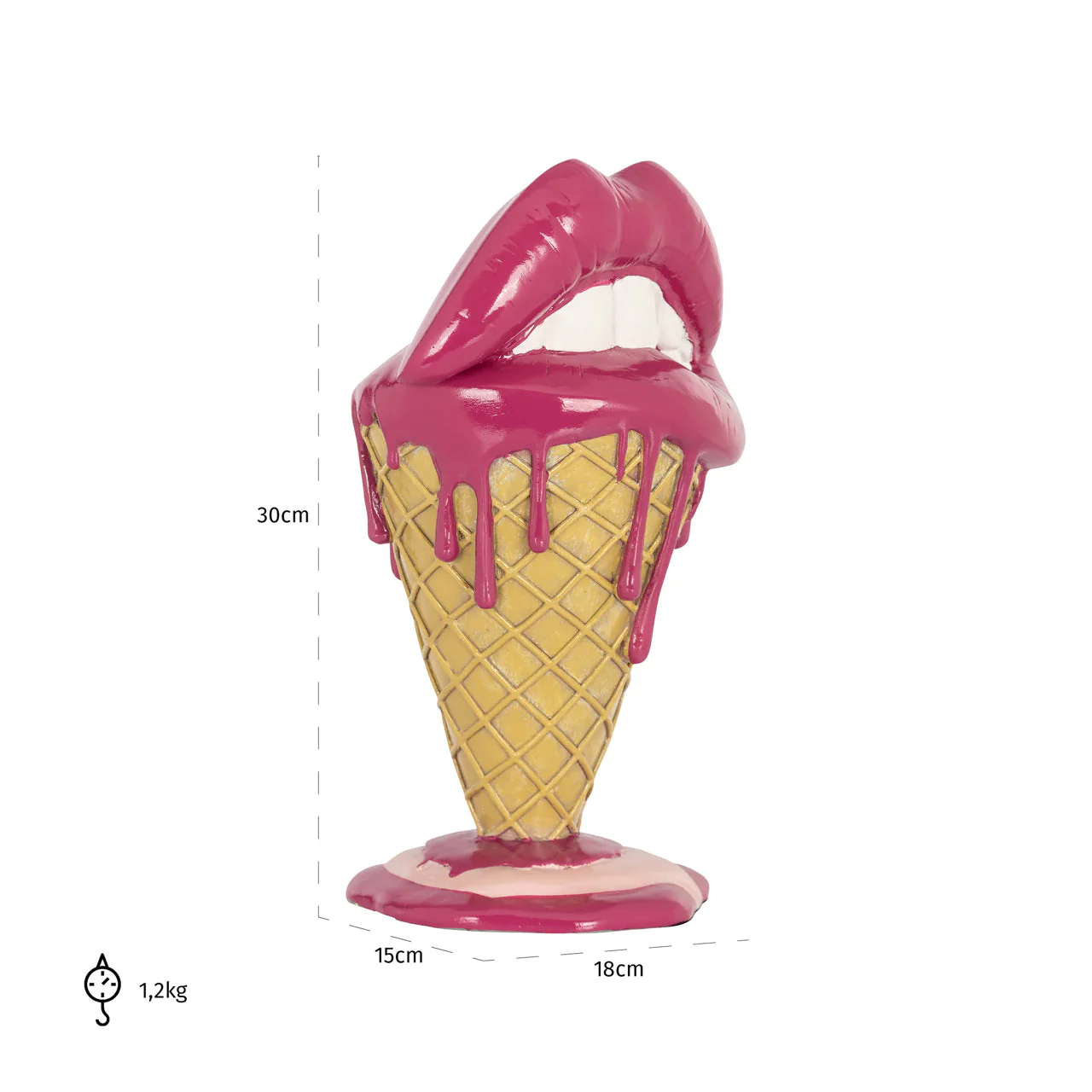 Decorative object Lips pink - Image 4