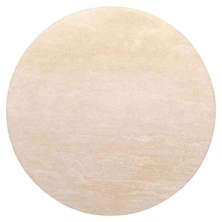 Dining table Renaissance 130Ø italian travertine (Beige) - Image 4