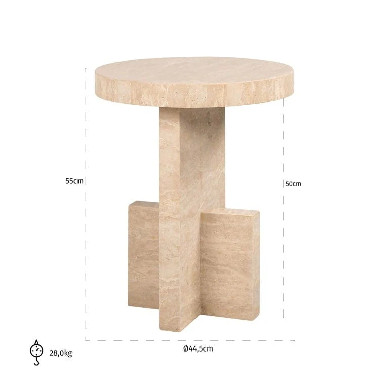 End table Biltmore italian travertine (Beige) - Image 9