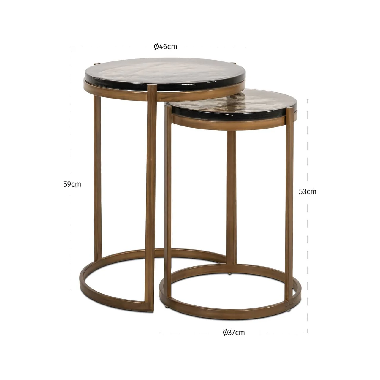End table Cleo gold (Set of 2) - Image 5