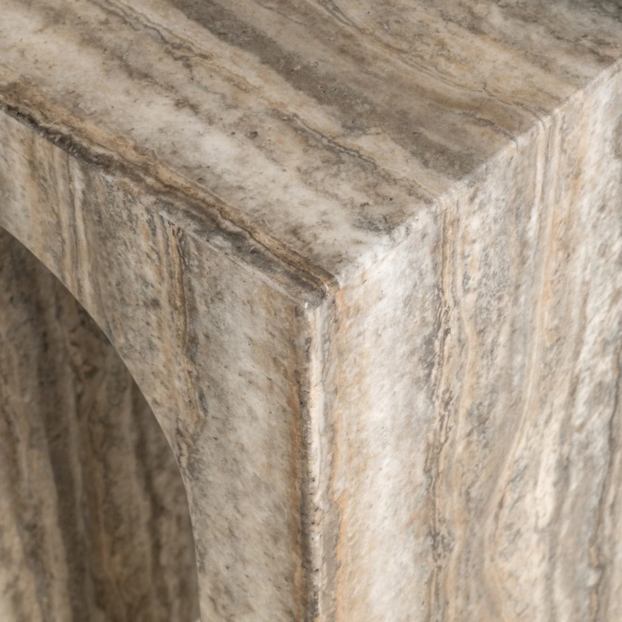 End table Dulce grey faux travertine - Image 5