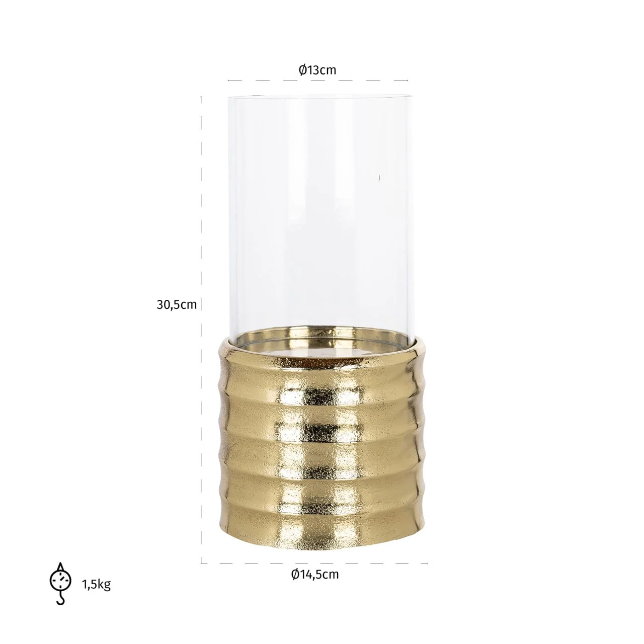 Hurricane light Bodil gold small - Image 2