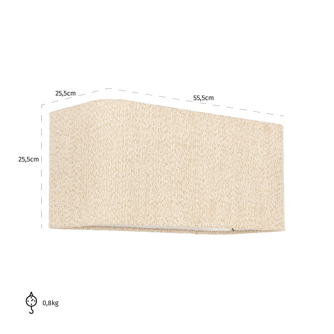 Lampshade Miley beige rectangular - Image 5